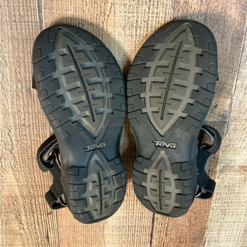 Teva‎ Mens 8 Tanza Active Sport Sandals Black Grey Hiking 4289 F27421K